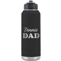 Tennis Dad2 32 oz Water Bottle | Black