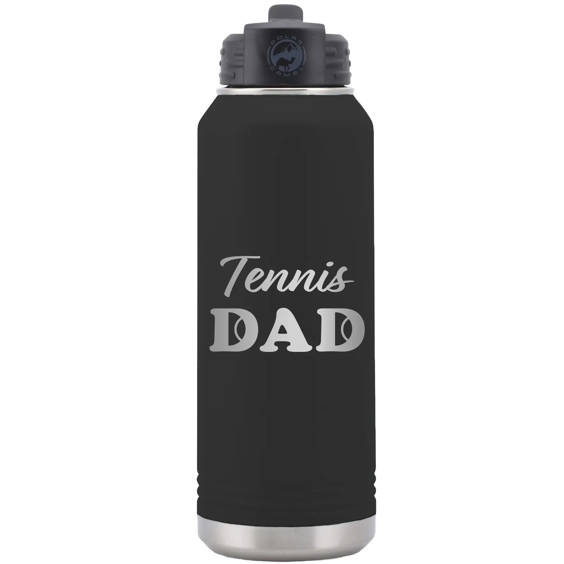 Tennis Dad2 32 oz Water Bottle | Black