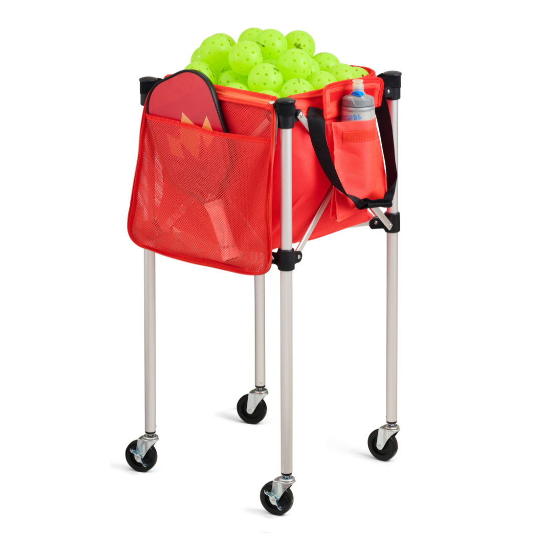 Ball Tote - Orange Replacement Bag for Tennis and Pickleball Pro Teaching Cart