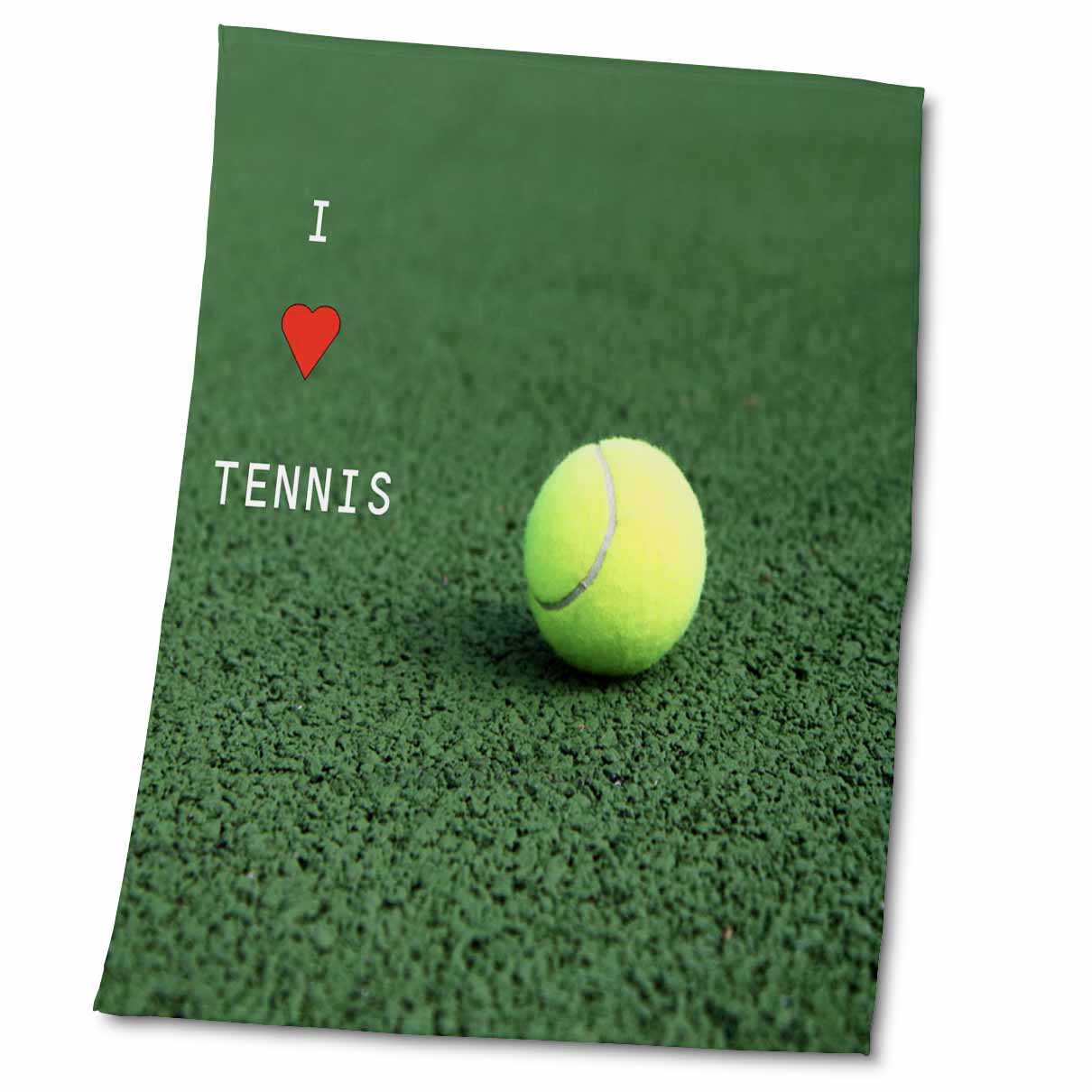 3dRose Florene Sports - I Love Tennis - Towels (twl-50212)
