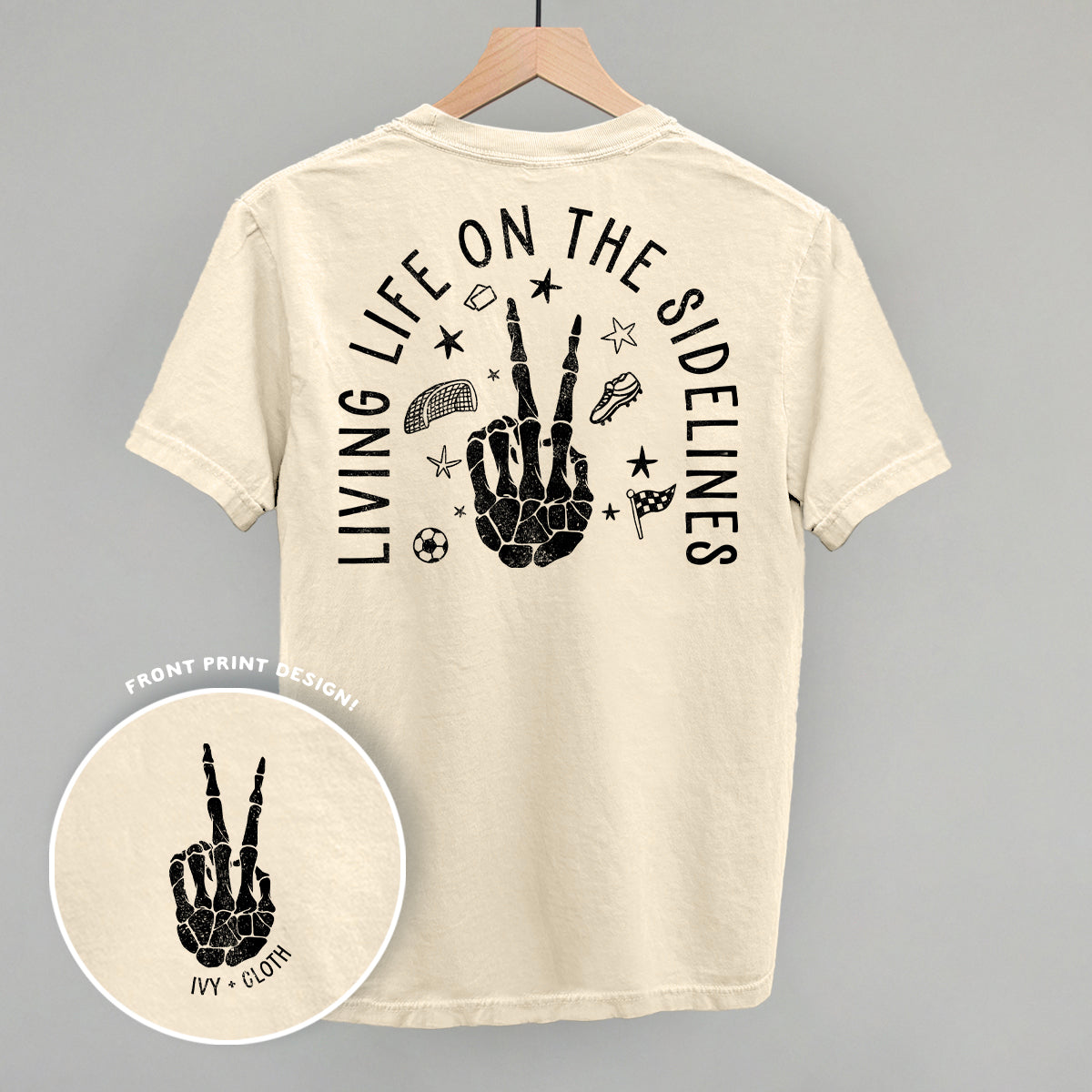 Living Life On The Sidelines Soccer (Back Print)
