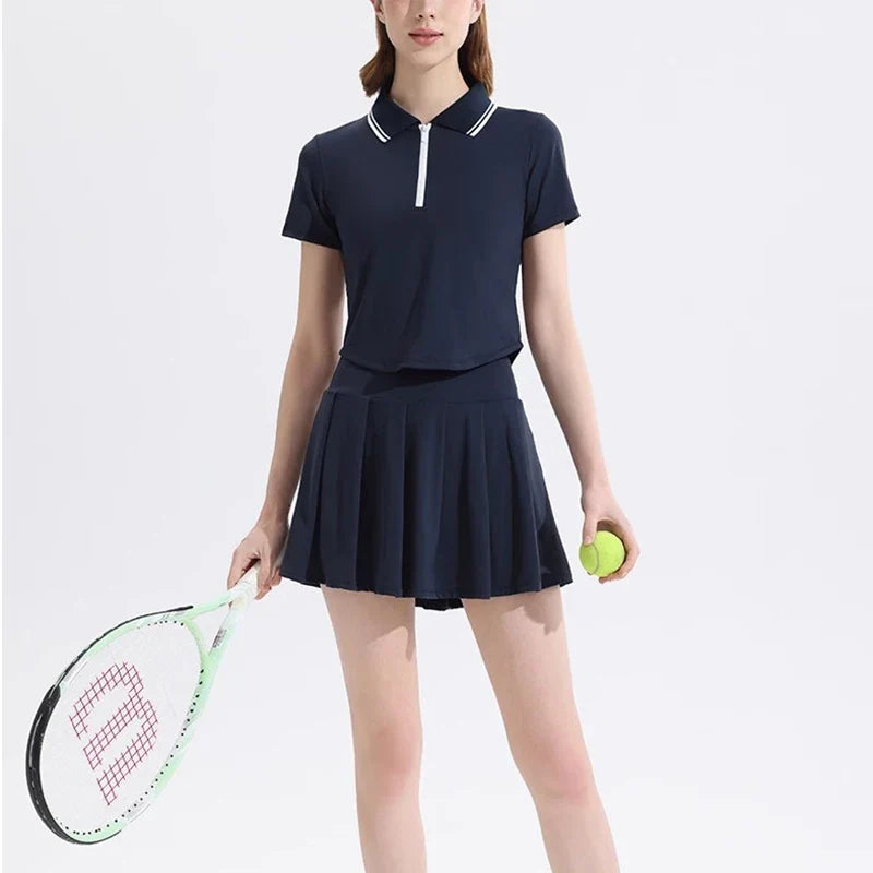 Women's Stretchy Sports Tennis Set with Pockets