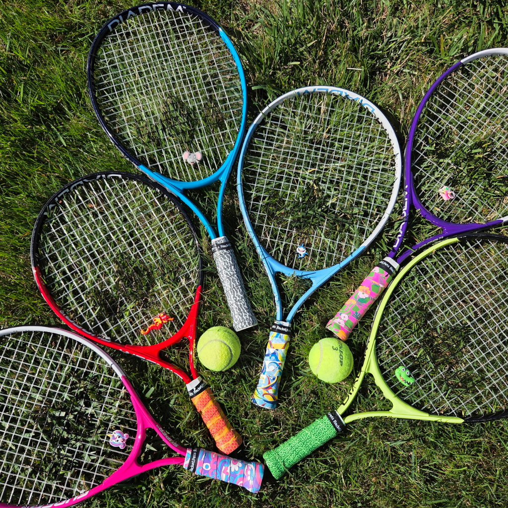 Elephant Gray  Tennis Overgrip Tape and Matching Shock Absorbing Dampener for Tennis Racket