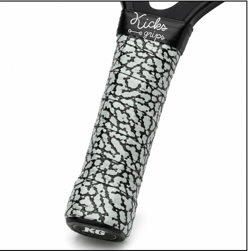 Pickleball/Tennis Overgrip Grip Tape from Kicks Grips - Elephant Print (3-Pack)
