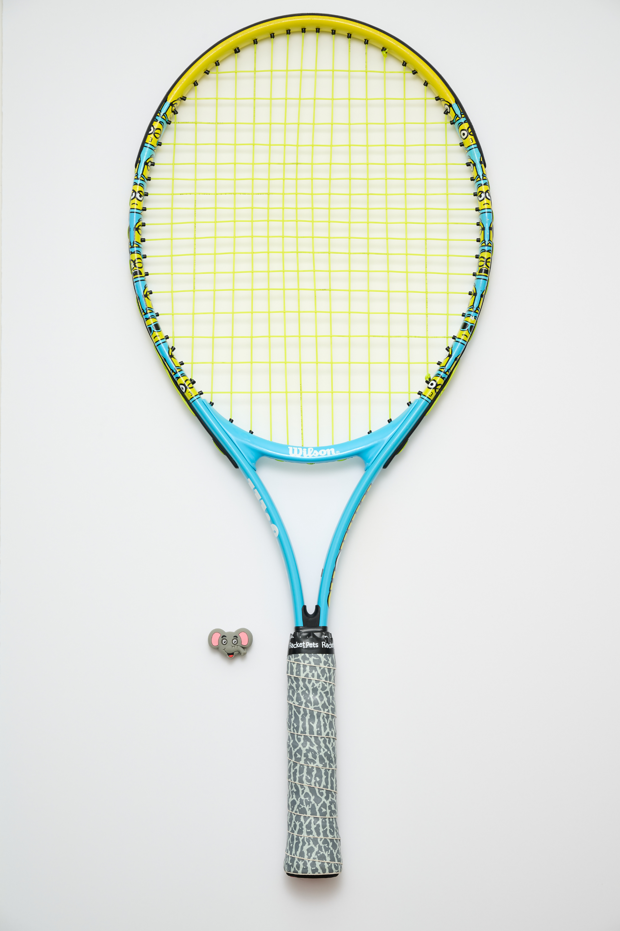 Elephant Gray  Tennis Overgrip Tape and Matching Shock Absorbing Dampener for Tennis Racket