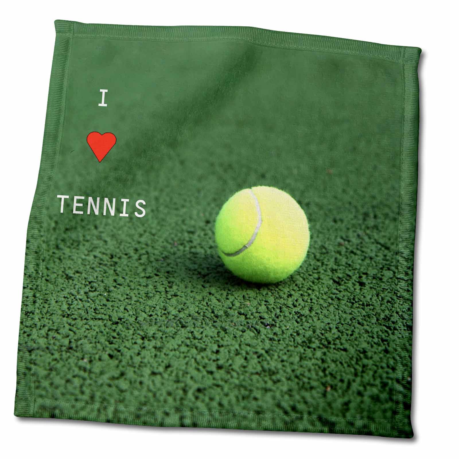 3dRose Florene Sports - I Love Tennis - Towels (twl-50212)