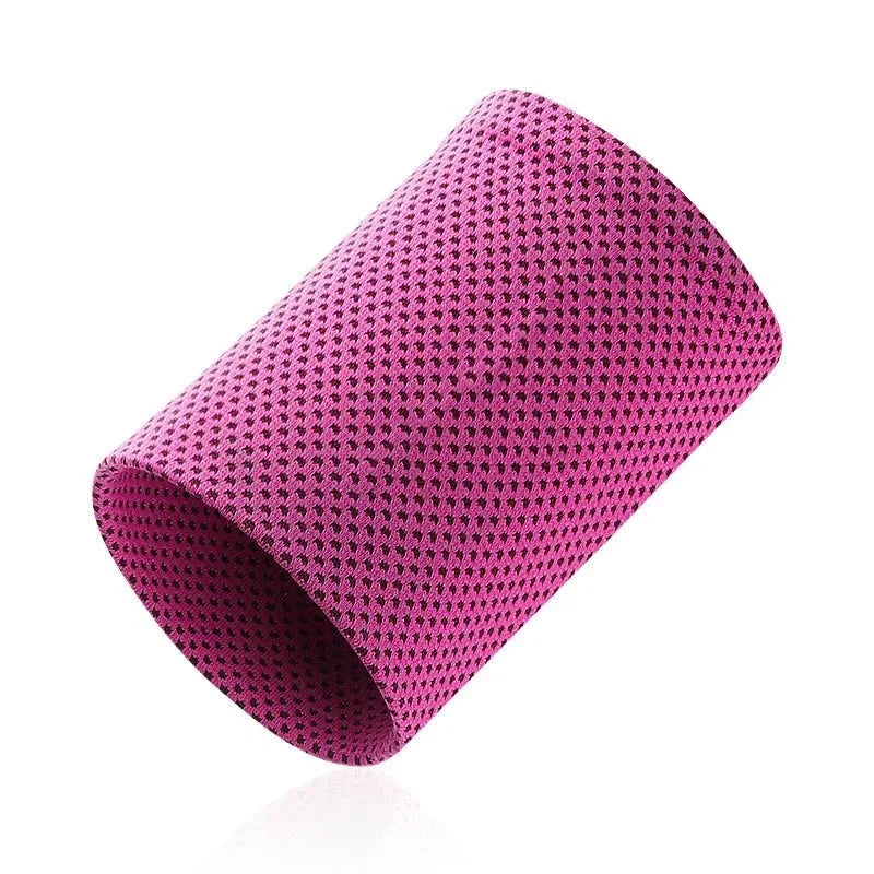 Cold-Sensing Sports Wristbands | Ice Silk Cooling Sweatbands for Workouts