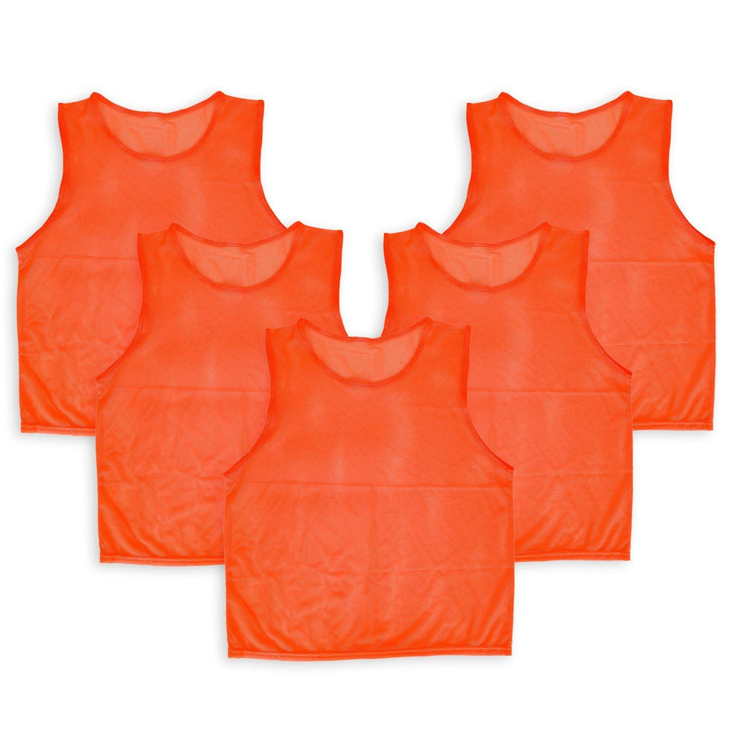 5Pcs Mesh Scrimmage Vests Soccer Basketball Team Training Pinnies Jerseys Shirt Adult Plus Size