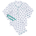 Men's Tennis Navy Long PJ Set - Organic Cotton Poplin